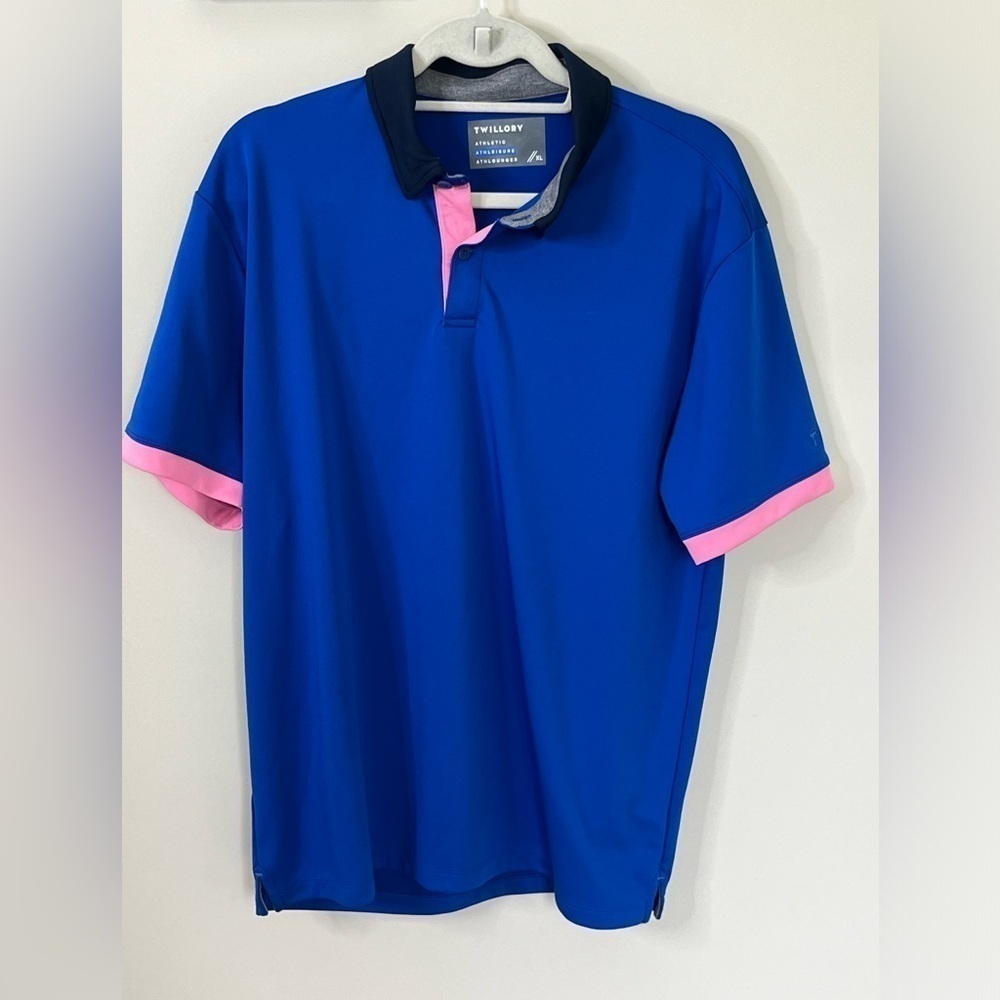 Twillory Athletic Polo Blue Short Sleeve Size XL